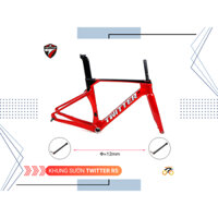 KHUNG SƯỜN XE ĐẠP ROAD 700c - TWITTER R5 - THẮNG ĐĨA - CARBON (KÈM CỐT YÊN, CHÉN CỔ)