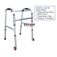 Khung tập đi hợp kim nhôm chữ U Lucass W-47 bánh nhỏ / W-79 bánh to siêu nhẹ, siêu bền