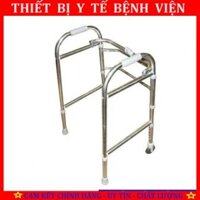 Khung tập đi người già, người bị chấn thương. gậy inox,2 BÁNH TRƯỚC DẪN HƯỚNG - HÀNG HÃNG