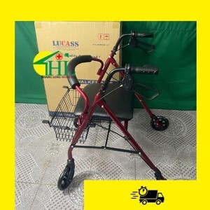 Khung tập đi nhôm có ghế giỏ Lucass W14