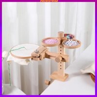 Khung thêu có tấm hạt Gỗ ổn định xoay bằng kẹp thêu chữ thập