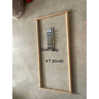 Khung thêu tranh [Khung căng vải thêu tranh ] KT80x40 - Tặng 6 kẹp sắt