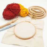 Khung thêu tròn bằng gỗ sồi bản dày siêu chắc chắn