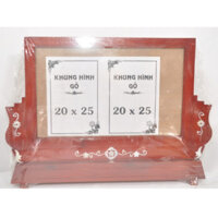 Khung thờ Đôi  gỗ 20x25 có chân đế có 2 màu nâu và đen