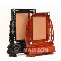 Khung thờ gỗ tay lộng, khảm xà cừ cao cấp kích thước 20x25, 20x30 cm, mặt mica chống vỡ hoặc kiếng.