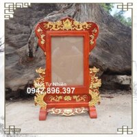 Khung thờ hoa mai rát vàng gỗ gõ giá rẻ