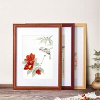 Khung tranh gỗ phong cách Trung Quốc treo tường A3 A4 khung phác thảo nghệ thuật 8K 4K poster hình chữ nhật khung tranh trẻ em DMBP