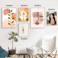 Khung tranh hiện đại giá rẻ - Bộ tranh 5 tấm đơn giản
