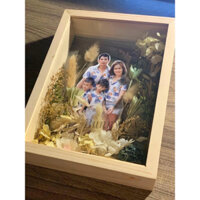 KHUNG TRANH HỘP GỖ ĐỂ BÀN HOA KHÔ 3D - LÀM QUÀ LƯU NIỆM, TRANG TRÍ, QUÀ TẶNG… KÍCH THƯỚC A3-A4-A5