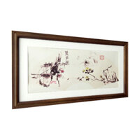 Khung tranh lớn bằng gỗ nguyên khối treo tường, câu đố 50*70, thư pháp 33*66, khung thêu chữ thập hình quạt, khung hiện đại tùy chỉnh CLZL