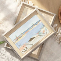 Khung tranh sơn dầu cao cấp, khung trưng bày tùy chỉnh cho tranh thêu chữ thập, khung ảnh vintage A4 A3, khung poster L5GS