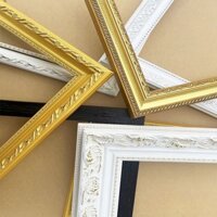 Khung Tranh thêu chữ thập Khung ảnh tùy chỉnh Kích thước lớn Treo tường Tranh sơn dầu Khung Tranh viền Dải kim cương Khung Tranh gỗ rắn khung ảnh MYG1