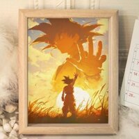 Khung tranh trang trí Dragon Ball Son Goku, đồ trang trí kỷ niệm trên bàn, tranh trang trí, quà sinh nhật