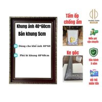 Khung tranh treo tường, KT 40*60cm ( nâu vàng 7cm )