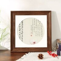 Khung Tranh Trung Quốc hình vuông treo tường chữ viết tay và gắn tranh khung ảnh Retro để bàn 50 Tranh thêu chữ thập hiển thị Khung bên ngoài XZWN