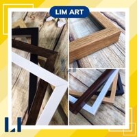 Khung tranh tự lắp nhựa giả gỗ cao cấp size 40x50 LIM Art. Khung viền KHÔNG KÍNH cho tranh canvas
