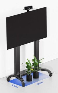 Khung treo màn hình di động NB TW100 có điều chỉnh nâng hạ, tải trọng 136kg cho màn hình 60-110 inch, mẫu mới nhất