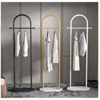 Khung treo quần áo livestream, kệ treo hàng mẫu, giá treo vòm ngược, sơn tĩnh điện đế gỗ MDF cao cấp