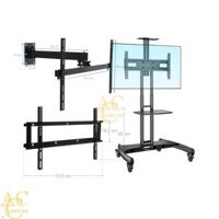 Khung treo tivi xoay VT-42X (từ 37″ đến 65″)