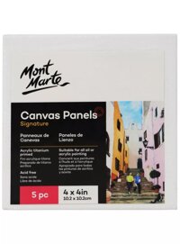 khung vảiTấm Canvas Panels dạng bảng Mont Marte nhiều kích thước  - 5 Chiếc 10x10 cm