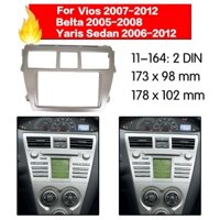 Khung Viền Máy Phát Radio DVD 2 DIN Cho Toyota Vios 2007-2012, Belta 2005-2008, Yaris Sedan 2006+