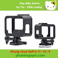 Khung viền nhựa máy quay GoPro 9 10 11 Black có chân Hot-shoe gắn được đèn flash