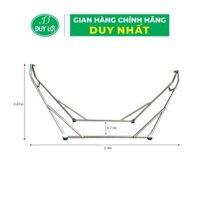 KHUNG VÕNG XẾP DUY LỢI INOX - CỠ NHỎ KHÔNG BAO GỒM VÕNG LƯỚI - TẶNG 10 MÓC ÁO KÉP NHỰA CAO CẤP DUY LỢI