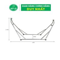 KHUNG VÕNG XẾP DUY LỢI INOX - CỠ ĐẠI KHÔNG BAO GỒM VÕNG LƯỚI - TẶNG 10 MÓC ÁO KÉP NHỰA CAO CẤP DUY LỢI