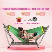 Khung võng xếp inox vuông loại tốt hàng xuất khẩu cỡ lớn bảo hành 1 năm