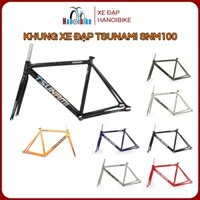Khung xe đạp Fixed Gear SNM100 nhôm chính hãng kèm chén cổ