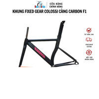 Khung xe đạp Fixed Gear COLOSSI càng carbon mã 0301 lowpro đuôi cong khí động học