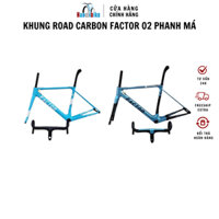 Khung xe đạp Road Carbon Factor O2 phanh má (Kèm ghi đông, chén cổ, cốt yên) - F1:1