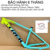 khung xe đạp TREK bánh 27.5-29 inch, Sườn nhôm xe đạp MTB không mối hàn dây cáp âm khung cao cấp
