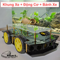 Khung Xe Mica + Động Cơ + Bánh Xe Arduino Bluetooth SC-Tech
