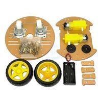 Khung Xe Robot Khung Xe Tròn 2 Động Cơ 2 Bánh Đa Hướng Kèm Đế Pin//SKU:102 linhkientruonggiang86