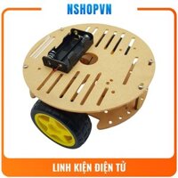 Khung Xe Robot Tròn dùng với các dự án xe dò line, xe robot tránh vật cản Arduino