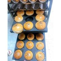 Khuôn 15 bánh/khay làm bánh bông lan , bánh hotdog, địnn hình bánh ngàn lớp