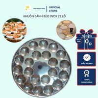 Khuôn Bánh Bèo Inox 22 Lỗ - Khuôn Bánh Bèo Inox Nút Cầm Tay Tiện Lợi Cao Cấp MTA-MART