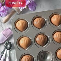 Khuôn bánh hạt dẻ 12 ô suncity khuôn bánh hạt bơ chống dính