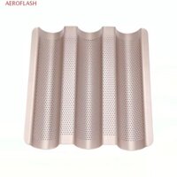 Khuôn Bánh Mì Loaf AEROFLASH, Chảo Nướng Bánh Mì Pháp Chống Dính Sóng, Thép Carbon Chịu Nhiệt Dài 3 Rãnh Khay Bánh Ngọt Lò Nướng