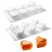 Khuôn Bánh Mousse Trái Tim 6 Mảnh Hình Trái Tim Chocolate Món Tráng Miệng Nướng Bánh