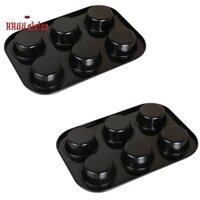🔥Khuôn Bánh Muffin Chảo 6 Lỗ Muffin Cốc Nướng Bánh Tự Làm Chảo Nướng Khuôn Nướng Bánh