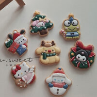 Khuôn bánh quy đóng băng hoạt hình Giáng sinh Nhật Bản Khuôn Cắt Bánh Quy Sanrio Khuôn bánh kẹo quay Khuôn làm bánh công cụ làm bánh Sanrio Hello Kitty Pochacco cinnamorol Kuromi Melody