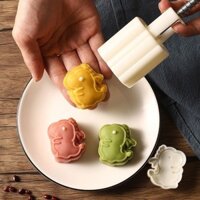 Khuôn Bánh Trung Thu Bấm Tay Mô Hình Hoạt Hình Quảng Đông 2024 Khủng Long 30g Bánh Ngọt Đậu Xanh Máy Xay 4.1 yue