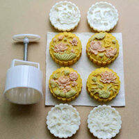 Khuôn bánh trung thu tròn, vuông  lò xo mẫu mới 2024 bánh 50g, 125g, 150g