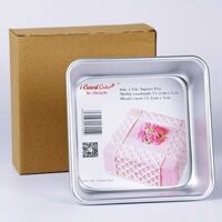 Khuôn bánh vuông đáy liền 4"