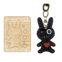 Khuôn Bế Dao Chặt Cắt Vải Da Hình Thỏ Charm Chất Thép Dụng Cụ Làm Da Túi Xách Thủ Công Handmade DIY