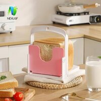 Khuôn cắt bánh mì NEXUSF, Máy thái bánh mì nướng có thể điều chỉnh độ dày bằng tay, Bánh mì kẹp giữ bánh mì có thể gập lại tiết kiệm không gian gia đình