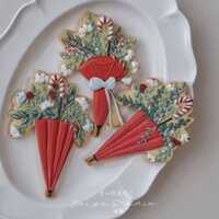 Khuôn Cắt Bánh Quy Hình Cây Dù Giáng Sinh