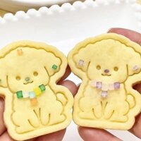 Khuôn cắt bánh quy hình chó con và mèo dễ thương, khuôn làm bánh fondant, khuôn làm bánh, khuôn ép nướng
